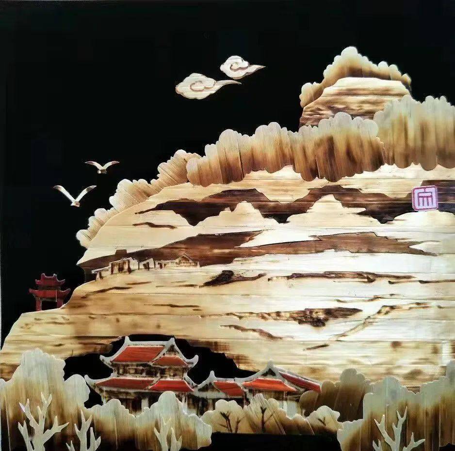 莊浪縣"三區(qū)"文化工作者制作的非遺作品&mdash;&mdash;麥稈畫(huà)_民間_平?jīng)鯻習(xí)所